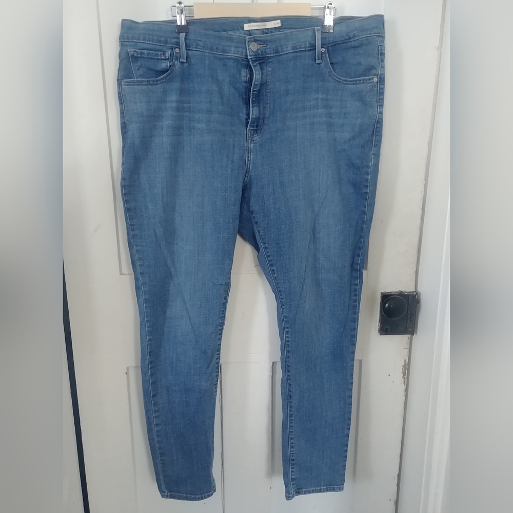 Levi's Women's 721 High Rise Skinny Blue Jeans Size 22W